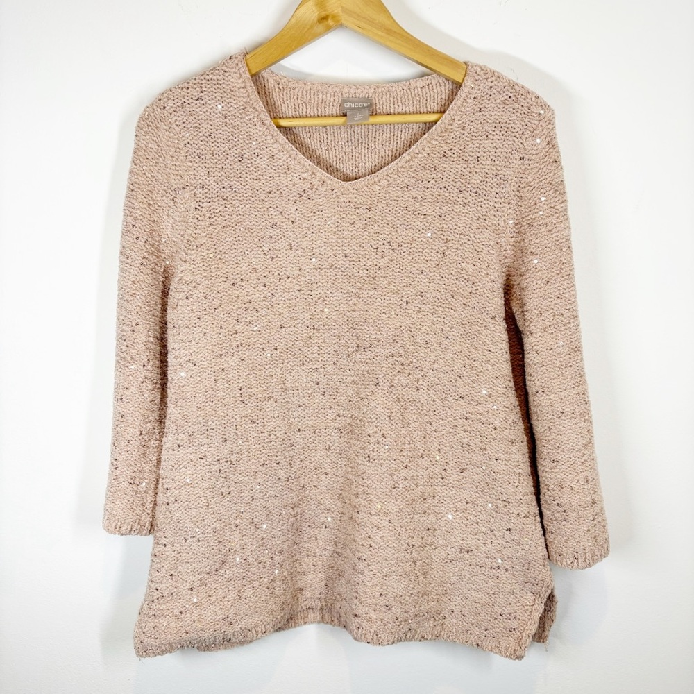 Chico’s Knit Sequin Sweater